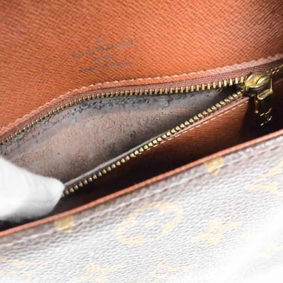 LOUIS VUITTON Saint Cloud MM Shoulder Bag Monogram Leather Brown M51243 17FA183 - Picture 7 of 16